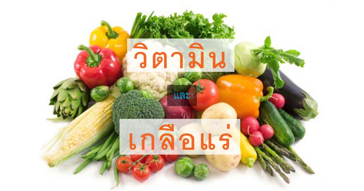 สารอาหารที่ไม่ให้พลังงาน : วิตามิน และเกลือแร่